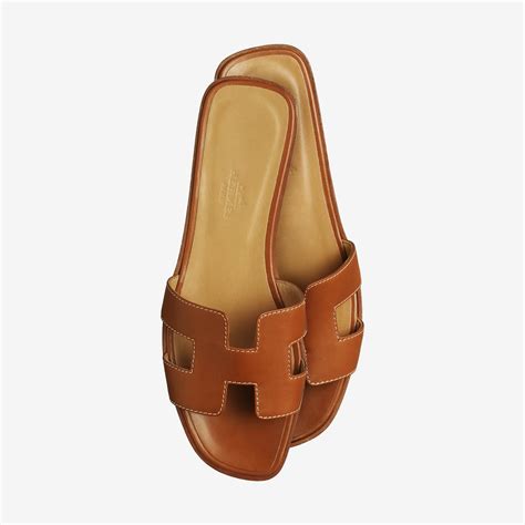 hermes style tan sandals